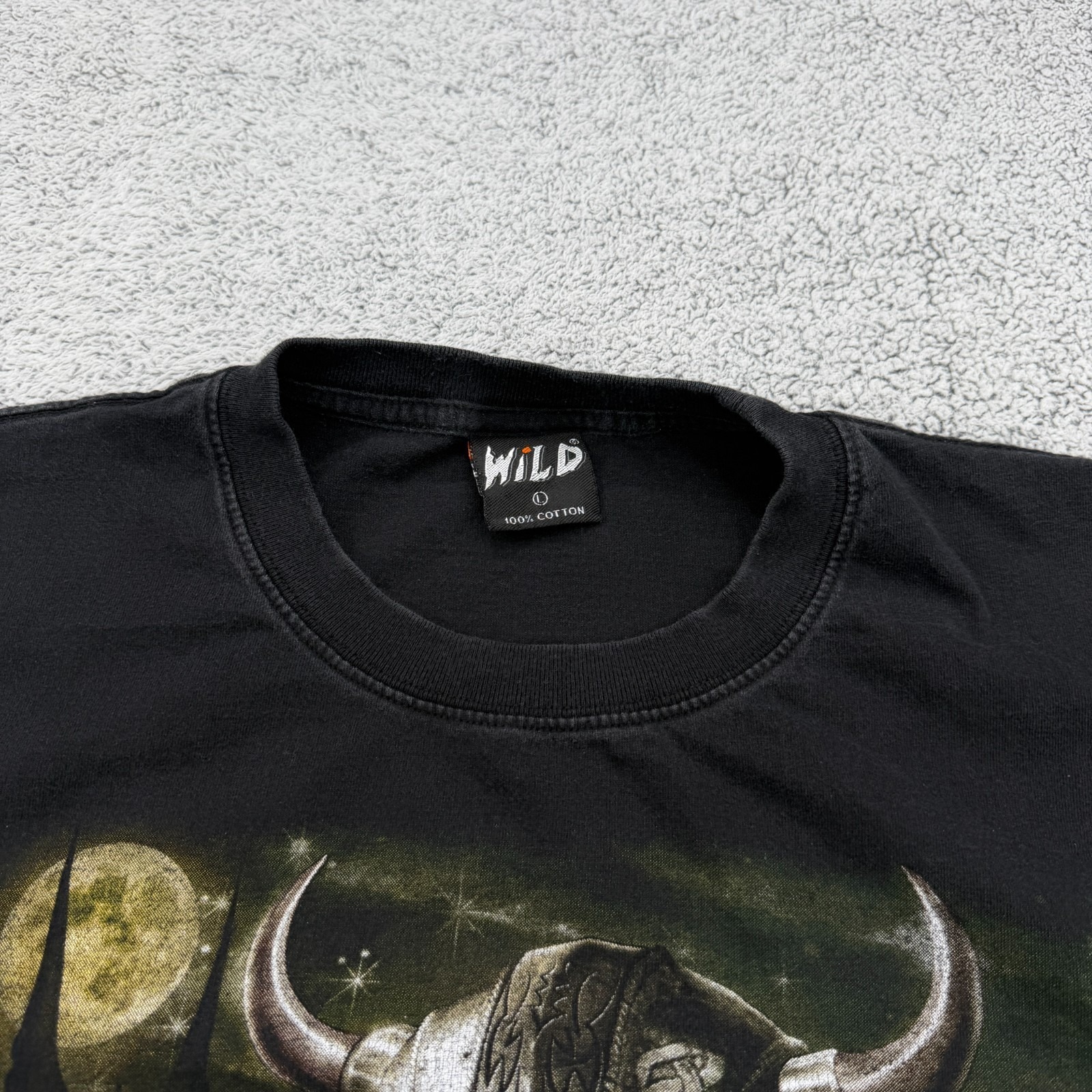 Wild Viking Shirt Mens Large Black Nordic Warrior Valhalla Dragon Boat Battle — image 2 of 8